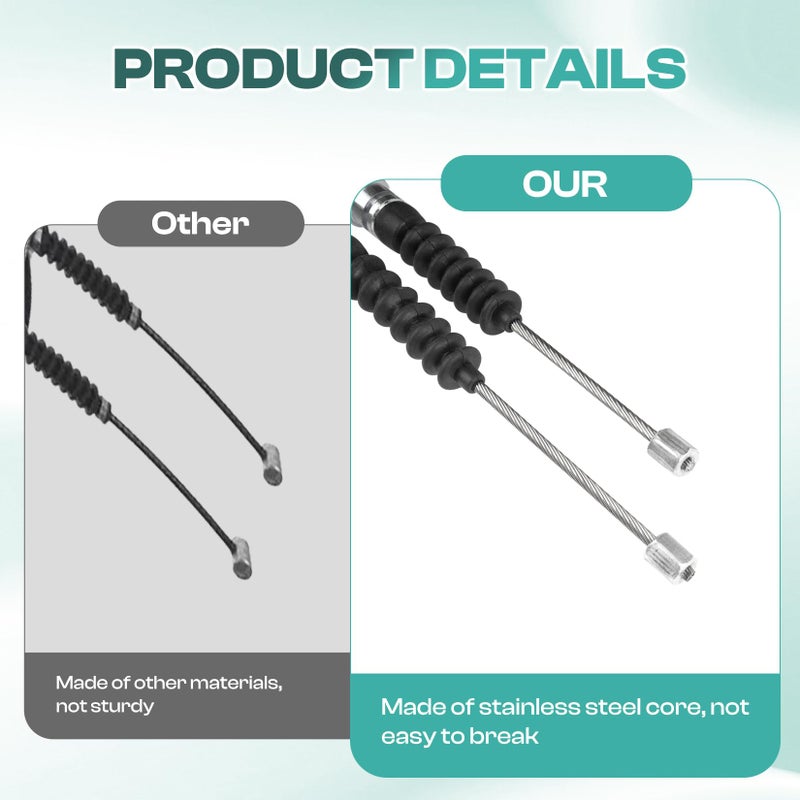 Drive-up Club Car DS Brake Cable Kit Stainless Steel Core 2000 & UP 102022101 Driver & Passenger Side Cables - Image 3